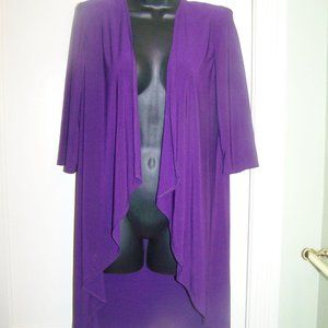 R & M Richards Jacket Fly Away Cardigan Purple